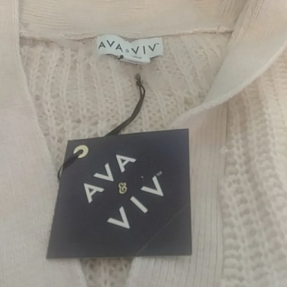 Ava & Viv Open Neck Textured Cardigan Blush Pink - Picture 4 of 5